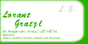 lorant gratzl business card